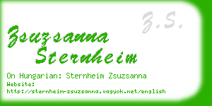 zsuzsanna sternheim business card